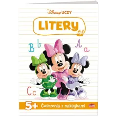 DISNEY MINNIE. LITERY. ĆWICZENIA Z NAKLEJKAMI 5+