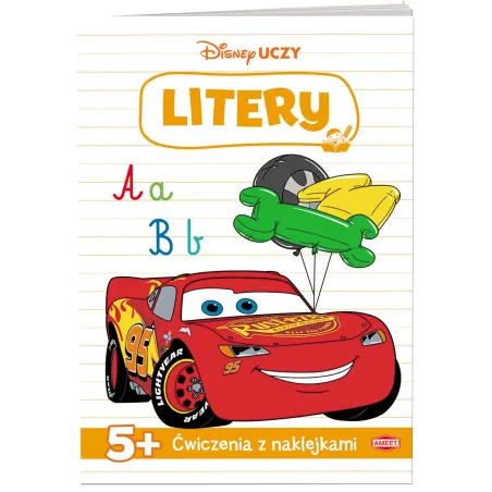 Disney uczy auta Ćwiczenia z naklejkami litery UDN9304