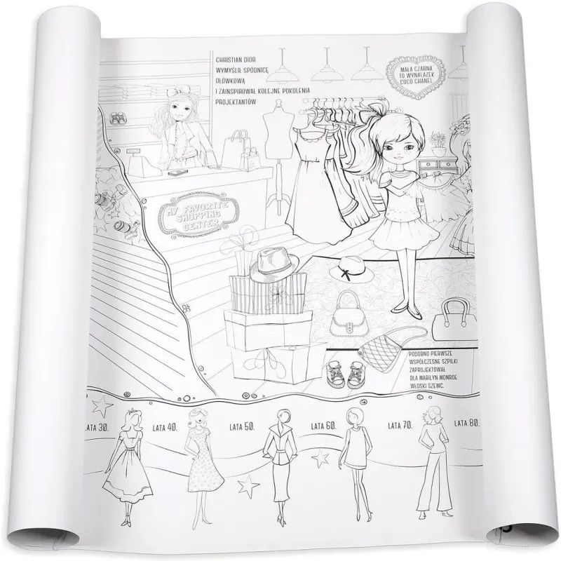 MODA I STYL KOLOROWANKA PODŁOGOWA XXL 100 X 70 CM