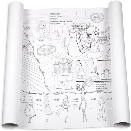 MODA I STYL KOLOROWANKA PODŁOGOWA XXL 100 X 70 CM