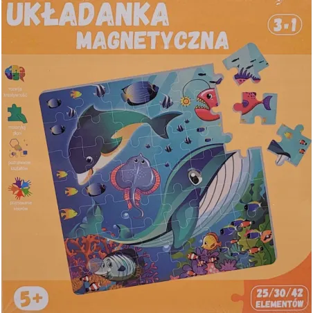 Magnetyczna Układanka 3W1 Świat Zwierząt Dla Dzieci 5+ Magnetyczna Układanka 3W1 Świat Zwierząt Dla Dzieci 5+