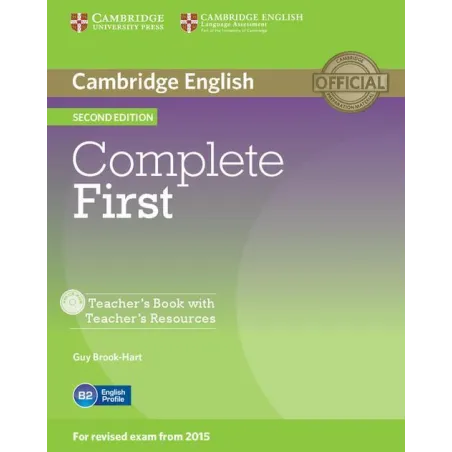 COMPLETE FIRST TEACHERS BOOK WITH TEACHERS RESOURCES Guy Brook-Hart+CD - Cambridge University Press