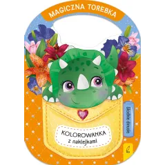 SŁODKIE DINUSIE. KOLOROWANKA Z NAKLEJKAMI