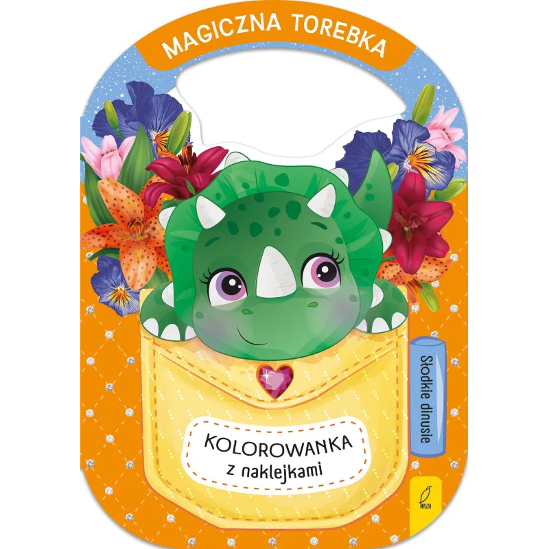 SŁODKIE DINUSIE. KOLOROWANKA Z NAKLEJKAMI