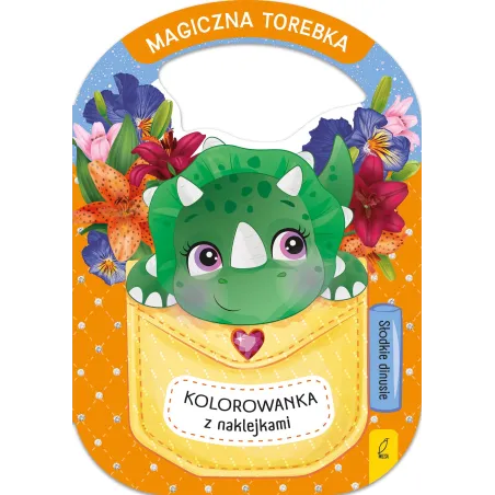 SŁODKIE DINUSIE. KOLOROWANKA Z NAKLEJKAMI