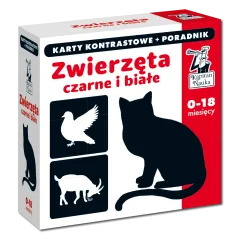 ZWIERZĘTA CZARNE I BIAŁE KARTY KONTRASTOWE KAPITAN NAUKA 0M+ - Edgard