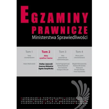 Egzaminy Prawnicze Ministerstwa Sprawiedliwości 2 Stefan Jaworski, Joanna Ablewicz, Agata Szoplińska Egzaminy Prawnicze Ministerstwa Sprawiedliwości 2 Stefan Jaworski, Joanna Ablewicz, Agata Szoplińska