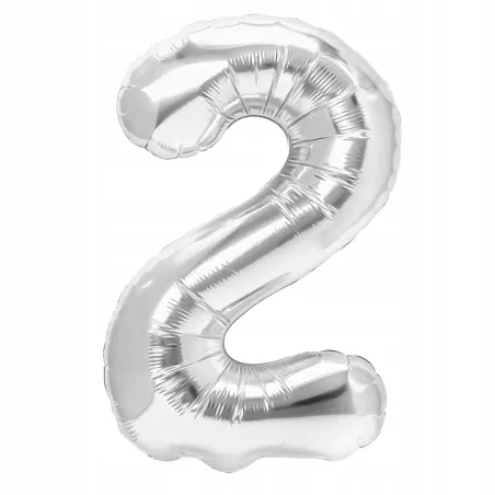 BALON FOLIOWY 2 SREBRNA 32CM