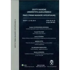 ZESZYTY NAUKOWE UNIERSYTETU JAGIELLOŃSKIEGO ZESZYT 1 - Wolters Kluwer