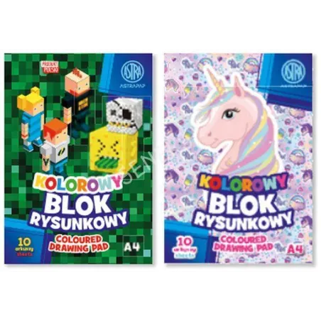 BLOK RYSUNKOWY KOLOROWY 20 KARTEK A4