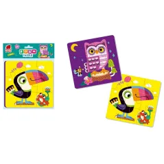 PUZZLE PIANKOWE 2 W 1 PTAKI 3+ - Roter-Kafer