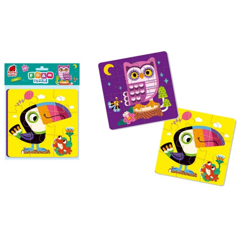 PUZZLE PIANKOWE 2 W 1 PTAKI 3+ - Roter-Kafer