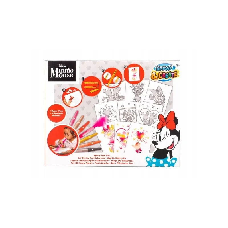 ZESTAW DMUCHANYCH PISAKÓW MINNIE MOUSE 4+