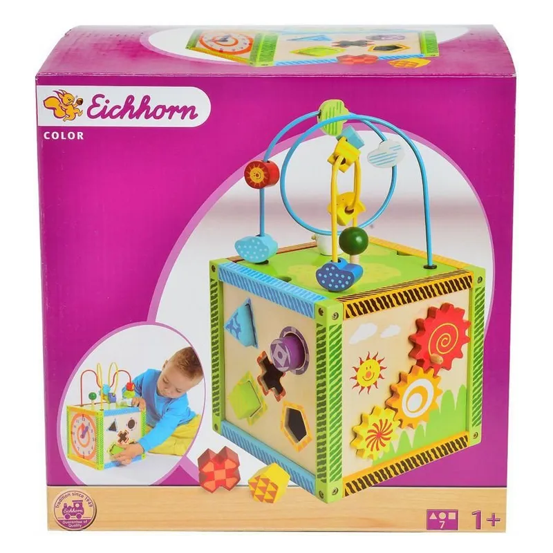 DREWNIANA KOSTKA EDUKACYJNA SORTER EICHHORN 1+