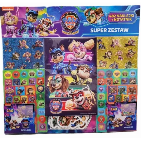 ZESTAW NAKLEJEK Z NOTATNIKIEM PSI PATROL