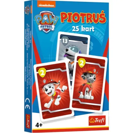 PIOTRUŚ KARTY DO GRY PSI PATROL TREFL 4+