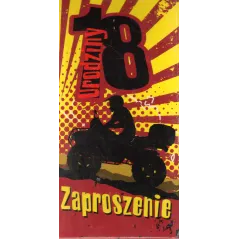 Zaproszenia Na 18 Urodziny + Koperty 10 Szt.