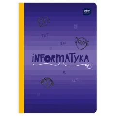 ZESZYT BRULION A5 W KRATKĘ 60 KARTEK Z MARGINESEM INFORMATYKA - Interdruk