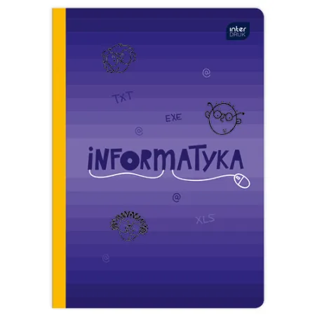 ZESZYT BRULION A5 W KRATKĘ 60 KARTEK Z MARGINESEM INFORMATYKA - Interdruk