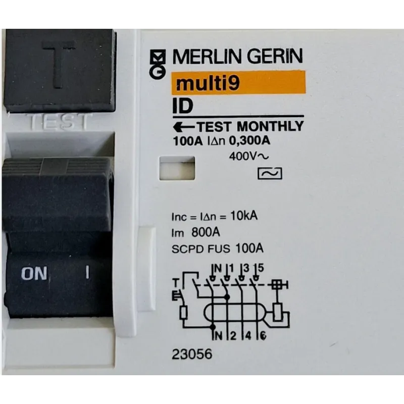 WYŁĄCZNIK RÓŻNICOWOPRĄDOWY MERLIN GERIN MULTI9 100A 230V 23059 UZYWANY
