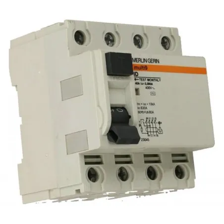 Merlin Gerin Multi9 Wyłącznik Różnicowoprądowy Id 4P 63A 30Ma Typ A 23386 Uzywany