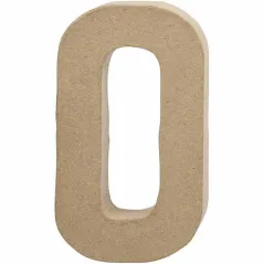DUŻA LITERA "O" PAPIER MACHE 20.5 CM