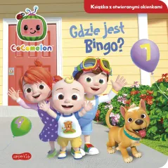 COCOMELON. GDZIE JEST BINGO? KSIĄŻECZKA Z OTWIERANYMI OKIENKAMI - Harperkids