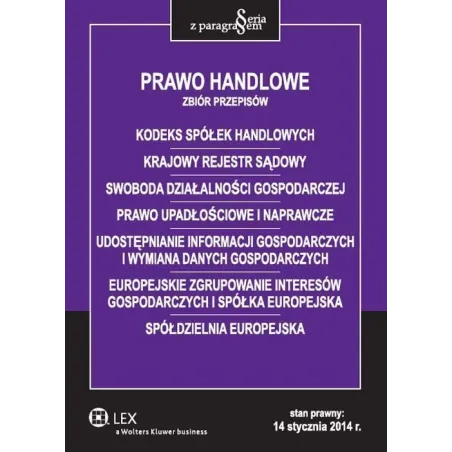 PRAWO HANDLOWE ZBIÓR PRZEPISÓW - Wolters Kluwer
