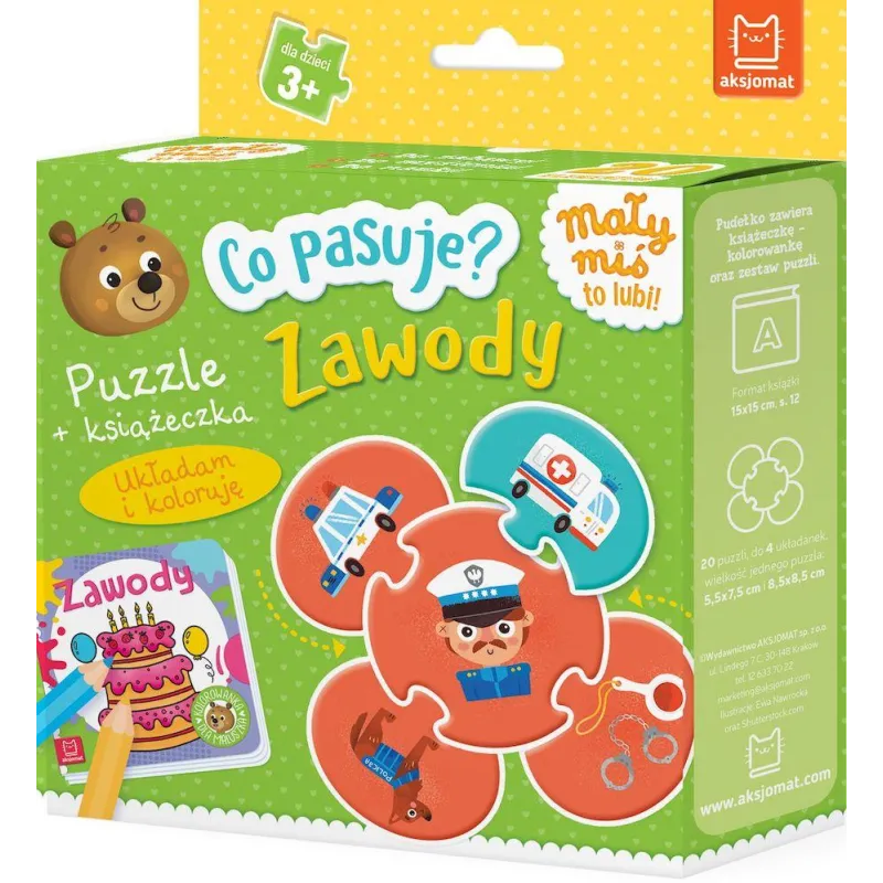 Zawody. Co pasuje Puzzle  książeczka Anna Podgórska Zawody. Co pasuje Puzzle  książeczka Anna Podgórska