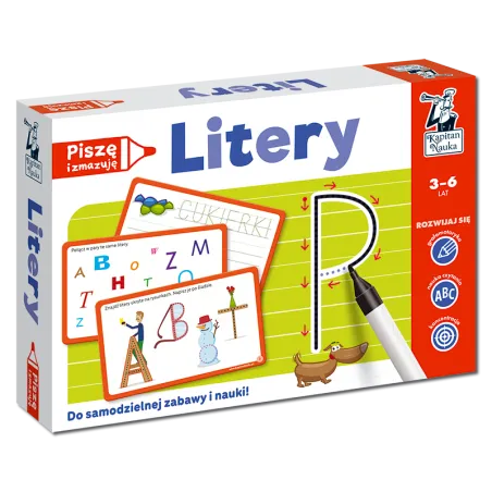 Litery. Piszę I Zmazuję. Kapitan Nauka 3-6 Lat