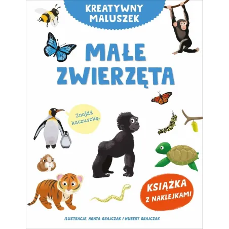 MAŁE ZWIERZĘTA. KREATYWNY MALUSZEK. KSIĄŻKA Z NAKLEJKAMI Agata Grajczak, Hubert Grajczak