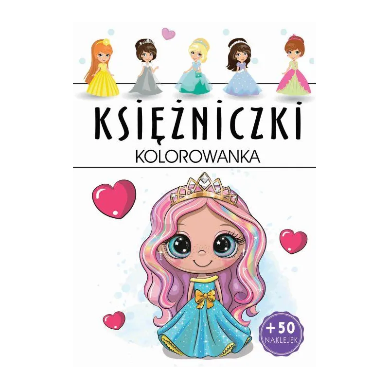 KSIĘŻNICZKI. KOLOROWANKA  Z NAKLEJKAMI