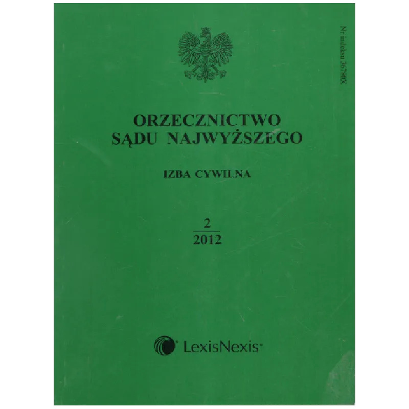 ORZECZNICTWO SĄDU NAJWYŻSZEGO IZBA CYWILNA 1/2012 - LexisNexis