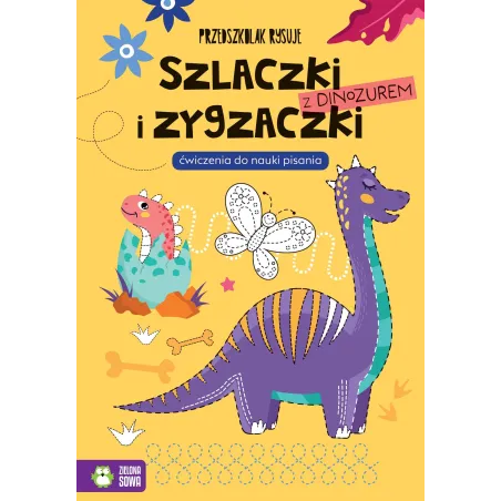 SZLACZKI I ZYGZACZKI Z DINOZAUREM. PRZEDSZKOLAK RYSUJE