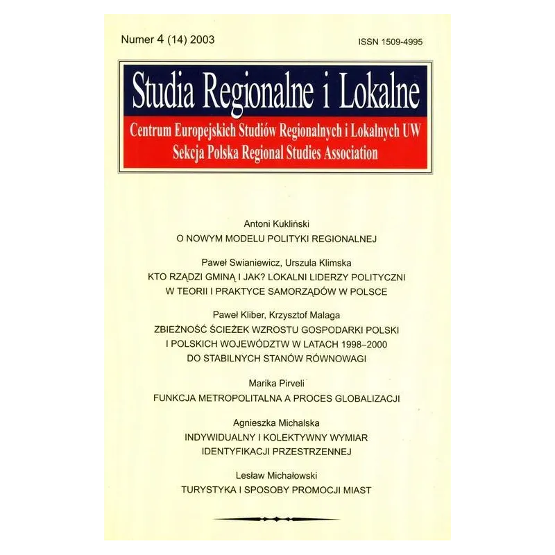STUDIA REGIONALNE I LOKALNE (14) 2003 - Scholar
