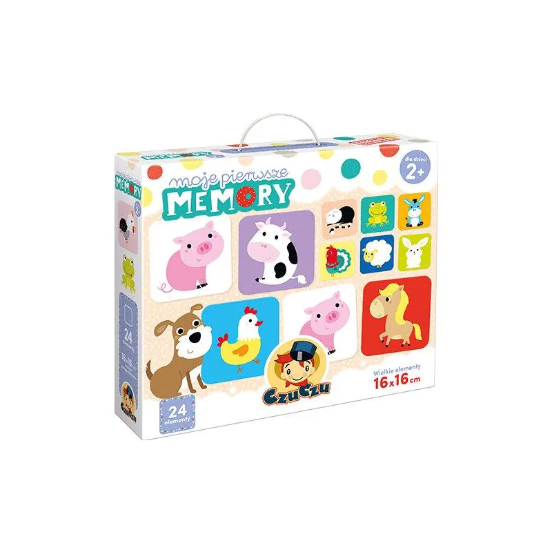 ZWIERZĘTA NA WSI MOJE PIERWSZE MEMORY GRA EDUKACYJNA CZUCZU 2+