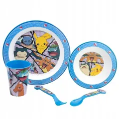 ZESTAW NACZYŃ PLASTIKOWYCH POKEMON II GATUNEK