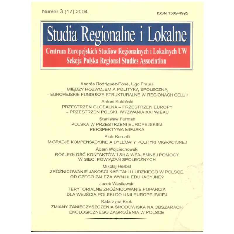 STUDIA REGIONALNE I LOKALNE (17) 2004 - Scholar