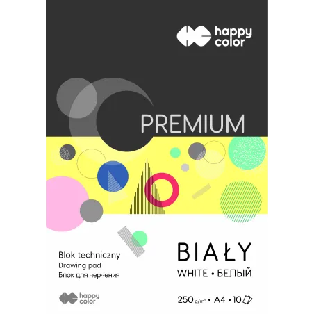 BLOK TECHNICZNY A4 BIAŁY 10 KARTEK - GDD