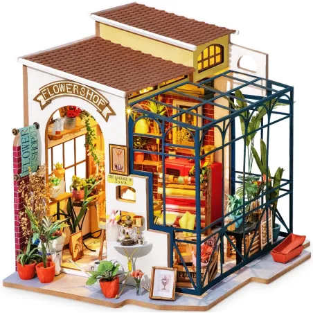 KWIACIARNIA EMILY SKŁADANY DREWNIANY MODEL PUZZLE 3D ROBOTIME 14+