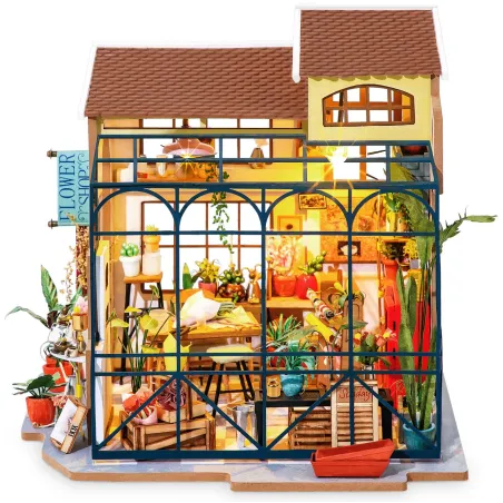 Kwiaciarnia Emily Składany Drewniany Model Puzzle 3D Robotime 14+