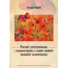POSTAWY ZDYSTANSOWANIA I TOLERANCYJNOŚCI A ZASOBY OSOBISTE MŁODZIEŻY SŁABOWIDZĄCEJ Urszula Olejnik - UMCS