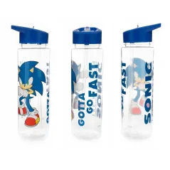 BIDON SONIC THE HEDGEHOG BIDON 700 ML – LICENCJONOWANA BUTELKA NA NAPOJE ZE SŁOMKĄ