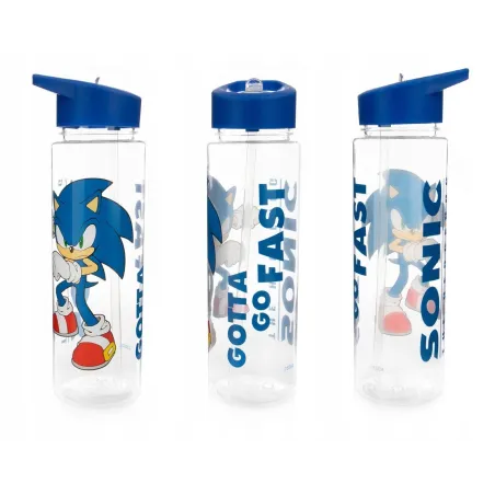 BIDON SONIC THE HEDGEHOG BIDON 700 ML – LICENCJONOWANA BUTELKA NA NAPOJE ZE SŁOMKĄ