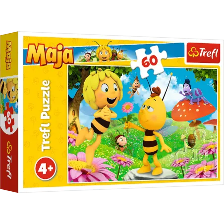 Pszczółka Maja Kwiatek Dla Mai Puzzle 60 Elementów Trefl 4+