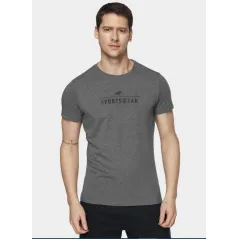 4F KOSZULKA MĘSKA SPORTOWA T-SHIRT SZARY SLIM FIT ROZMIAR S TSM005