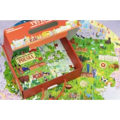 POLSKA PUZZLE EDUKACYJNE 210 ELEMENTÓW Z KSIĄŻKĄ WILGA PLAY POZNAWAJ BAW SIĘ ODKRYWAJ