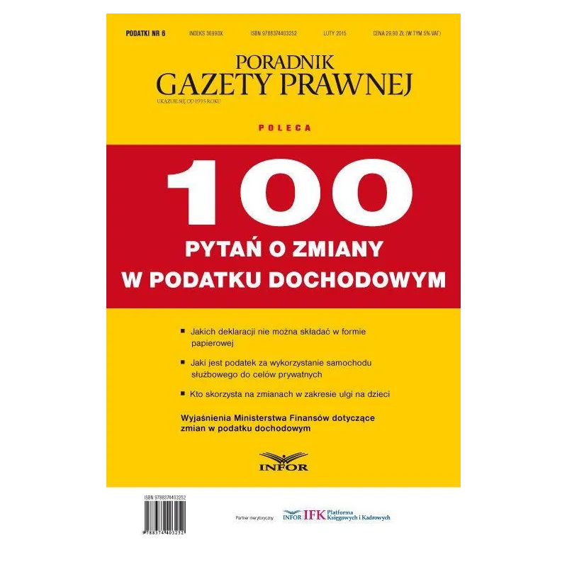 100 PYTAŃ O ZMIANACH W PODATKU DOCHDOWYM - Infor