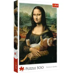 MONA LISA I KOT MRUCZEK PUZZLE 500 ELEMENTÓW
