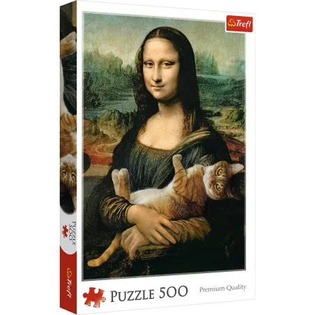 Mona Lisa I Kot Mruczek Puzzle 500 Elementów Trefl 10+ Mona Lisa I Kot Mruczek Puzzle 500 Elementów Trefl 10+